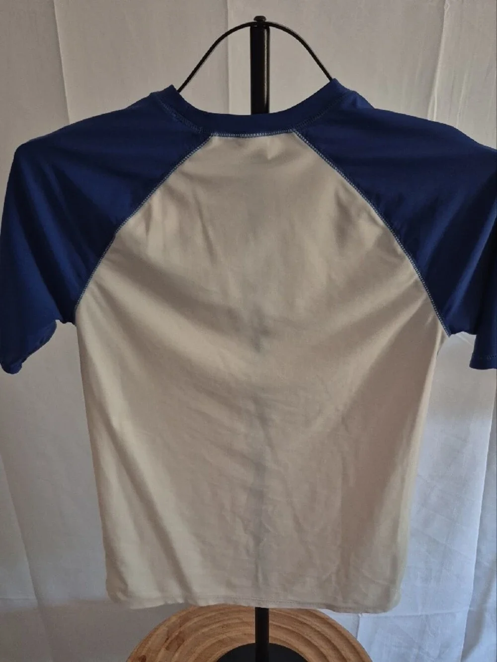Old Navy Kids Short Sleeve Rash Guard - White & Navy